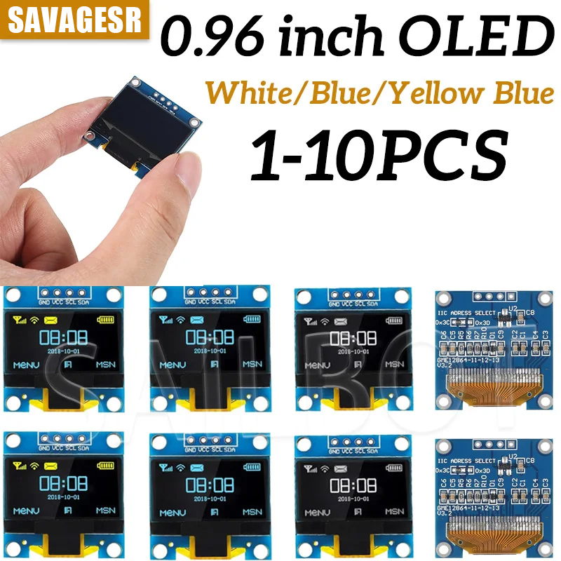 Ssd1306 - 1-10 قطعة 0.96 بوصة OLED وحدة