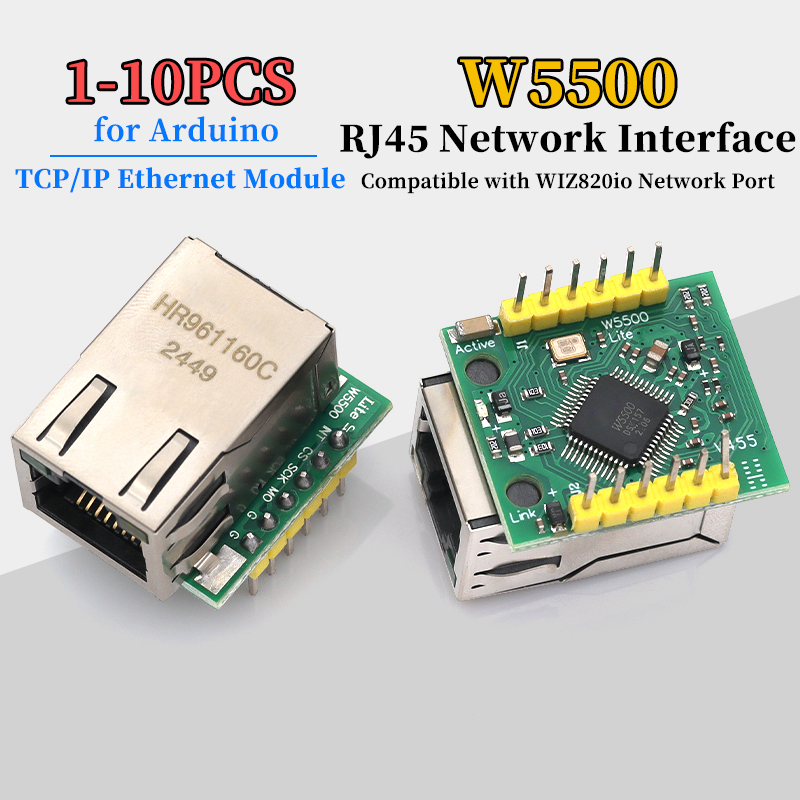 Ethernet W5500 - 1/5/10 قطع وحدة W5500 متوافقة مع