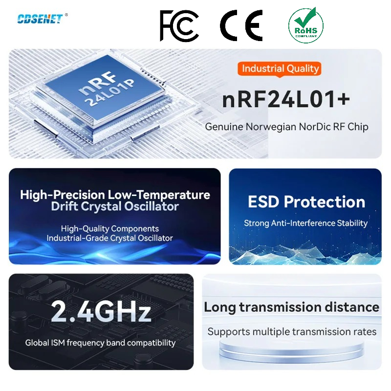 Nrf24L01 - وحدة لاسلكية RF بتردد 2.4 جيجاهرتز