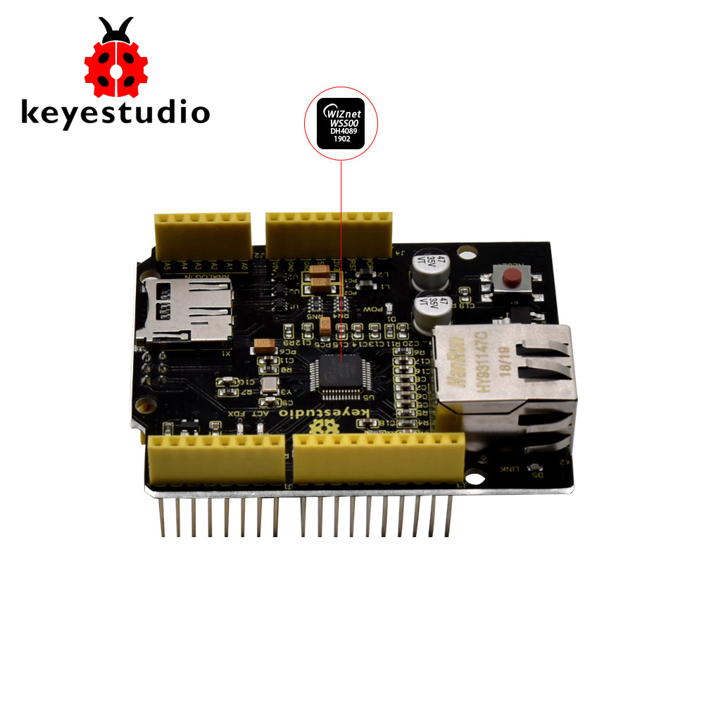 Ethernet W5500 - لوحة توسيع التحكم في Ethernet Shield