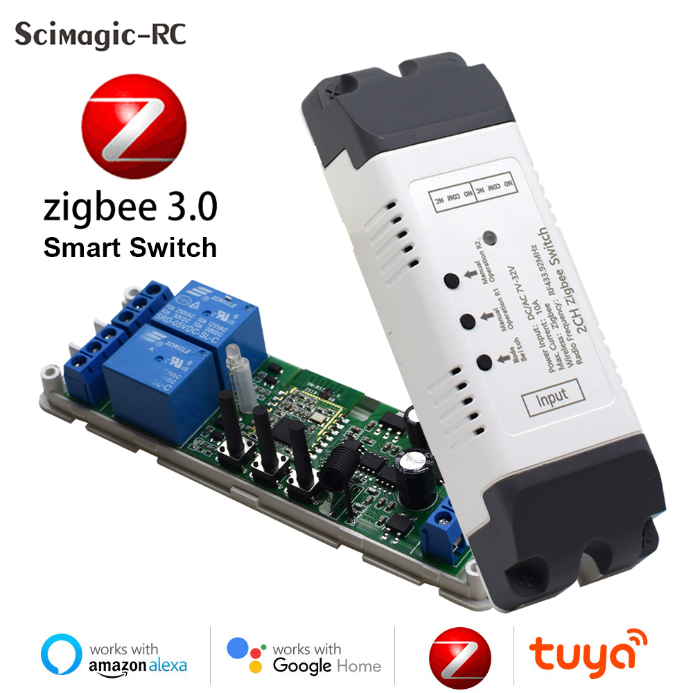 Relay Module 4 Channel - Tuya Zigbee-مفتاح ذكي بجهاز تحكم عن