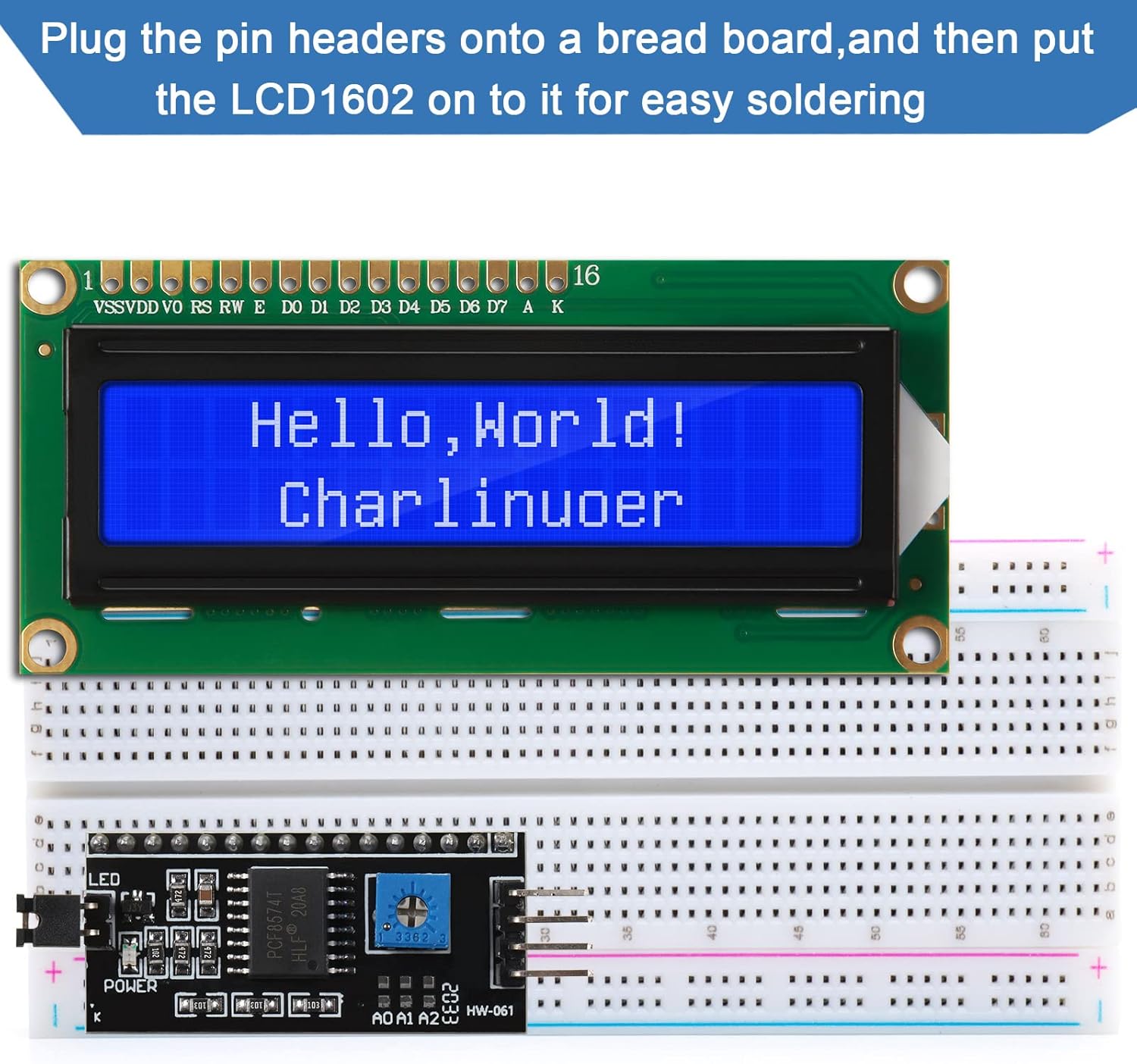 Lcd 1602 - مجموعة واحدة من شاشة LCD 1602