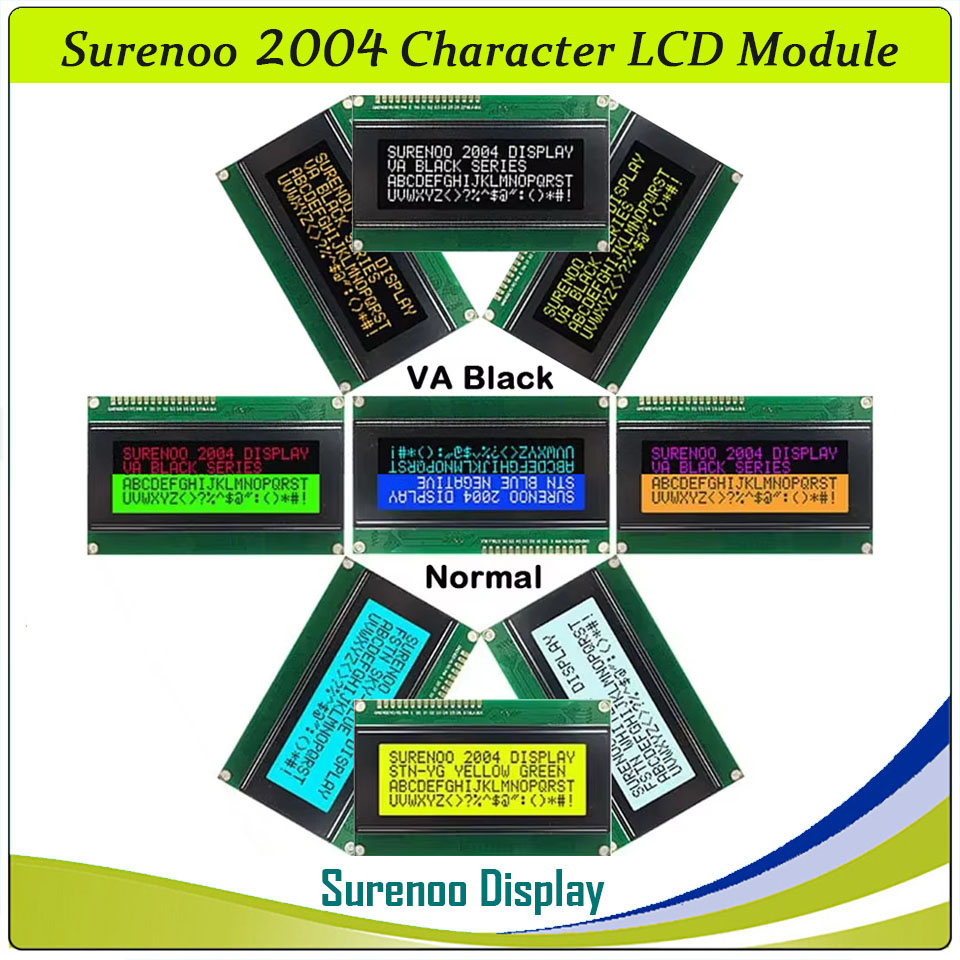 Lcd 1602 - Surenoo 204 20X4 2004 حرف LCD
