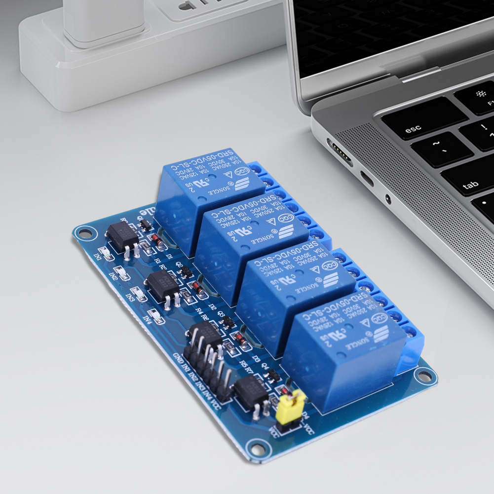 لوحة توسعة ريلاي 4 قنوات 5 فول - مراجعة Relay Module 4 Channel وسعره