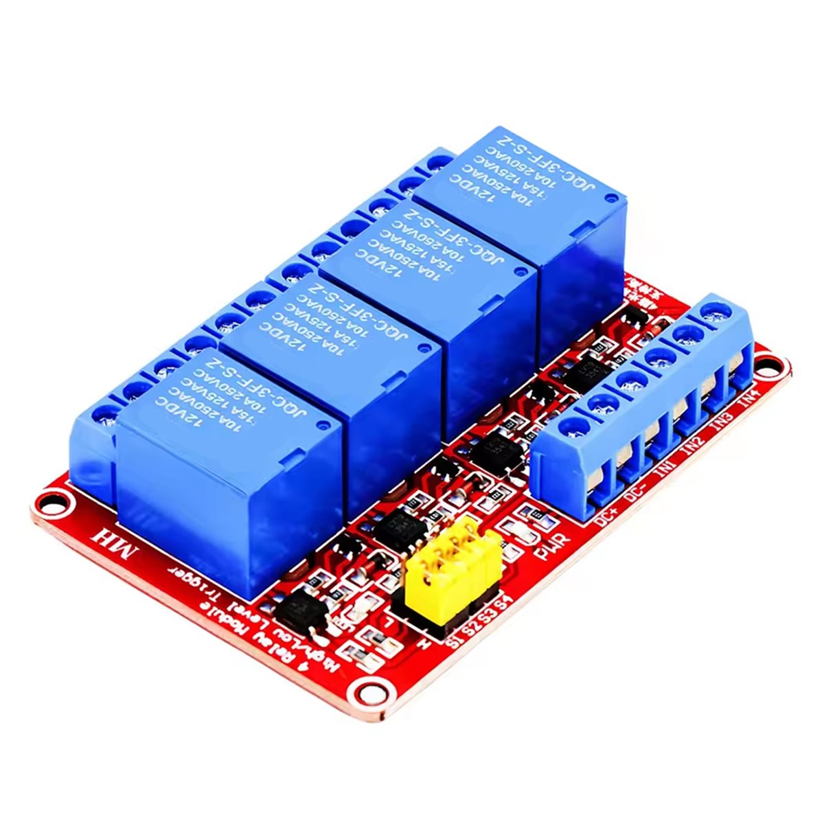 وحدة ريلاي A49T رباعية القنوات - مراجعة Relay Module 4 Channel وسعره
