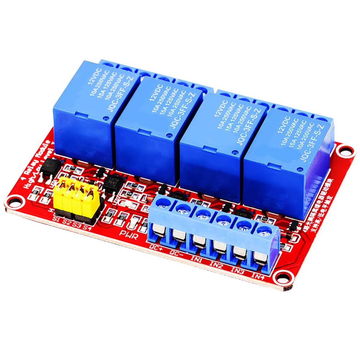 وحدة ريلاي A49T رباعية القنوات - مراجعة Relay Module 4 Channel وسعره