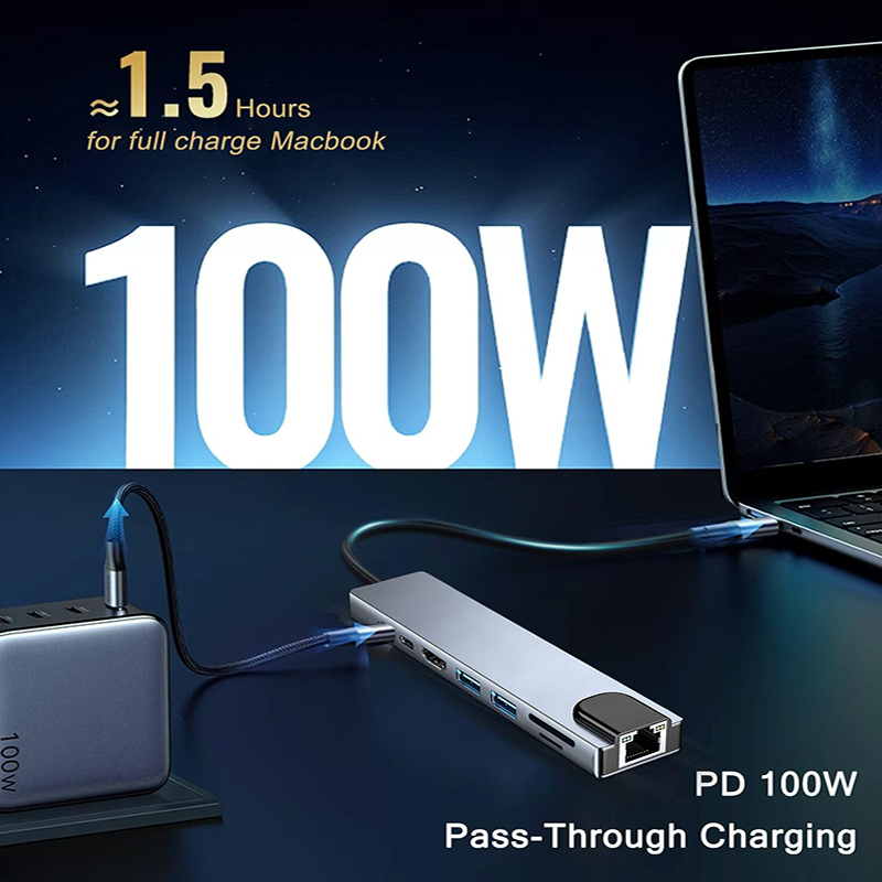 محور USB من النوع C 8 في 1 لمح - مراجعة Sd Card Module وسعره