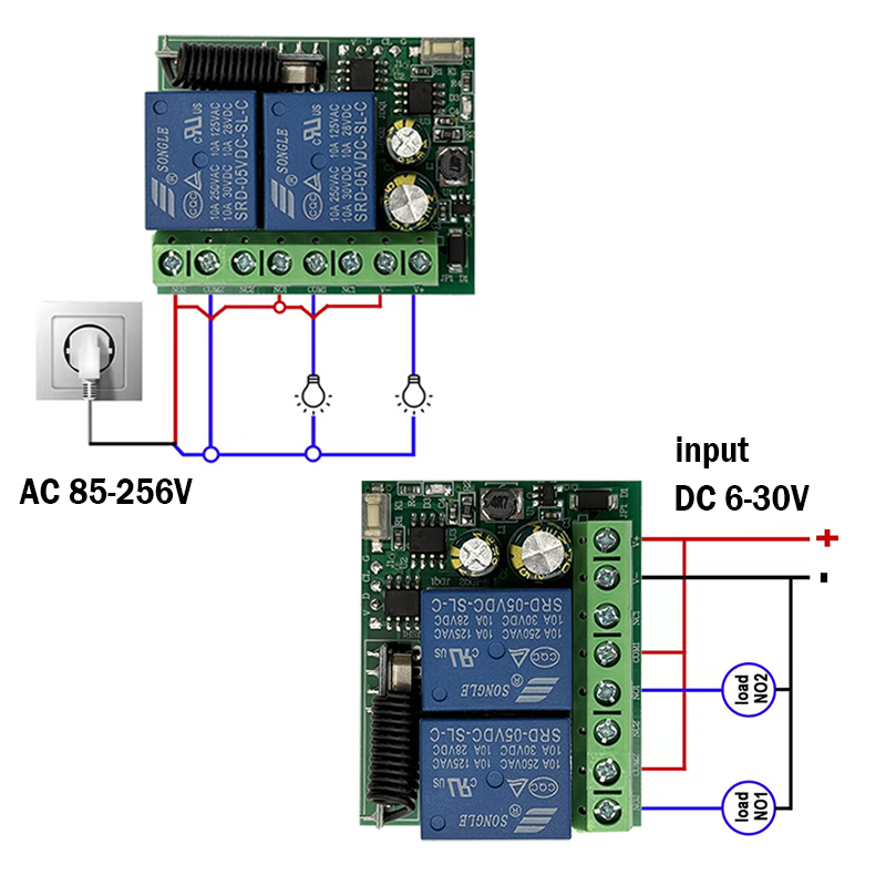 DC 9V 12V 24V AC 85-250V 2CH و - مراجعة Joystick Module وسعره