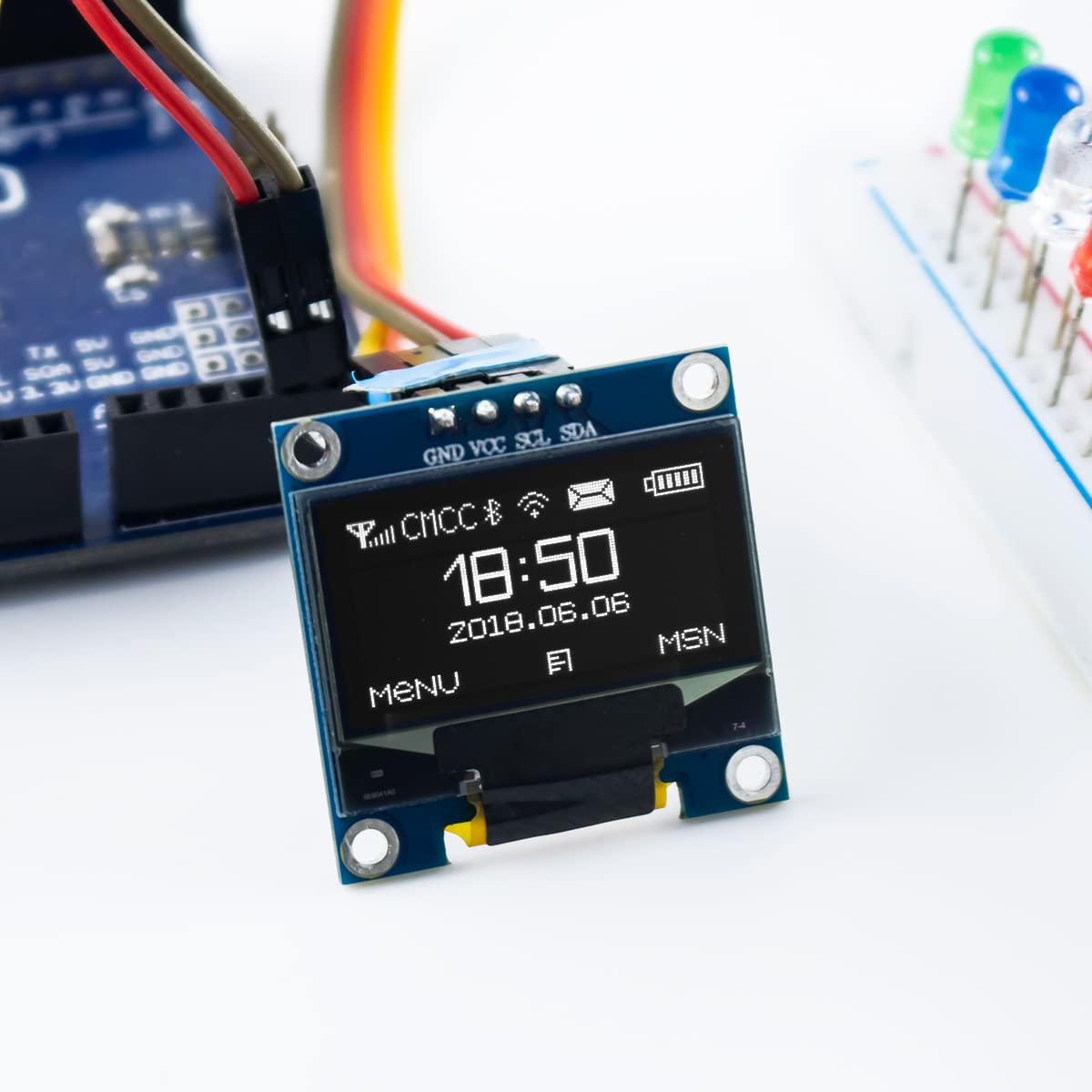 وحدة عرض OLED I2C IIC مقاس 0.9 - مراجعة Ssd1306 وسعره