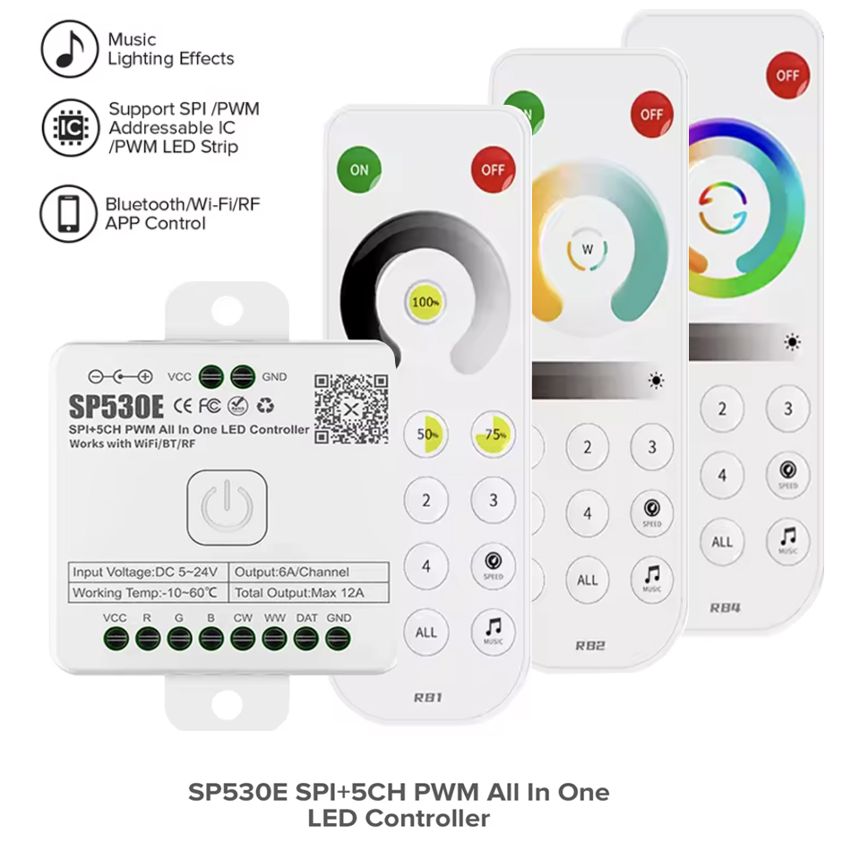 وحدة تحكم LED متكاملة SP530E ب - مراجعة Ws2812B Strip 5V وسعره