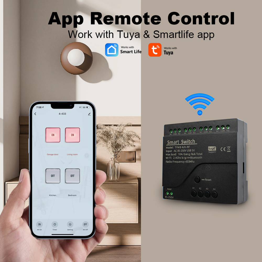 4CH Tuya الذكية واي فاي وحدة ت - مراجعة Relay Module 4 Channel وسعره