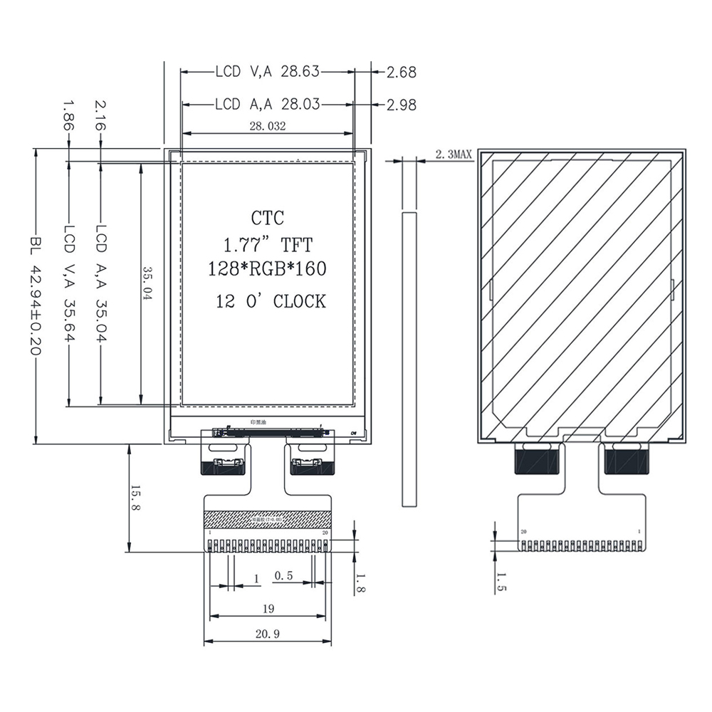 1.77 بوصة شاشة LCD TFT عرض 128 - مراجعة Tft Display 2.4 وسعره