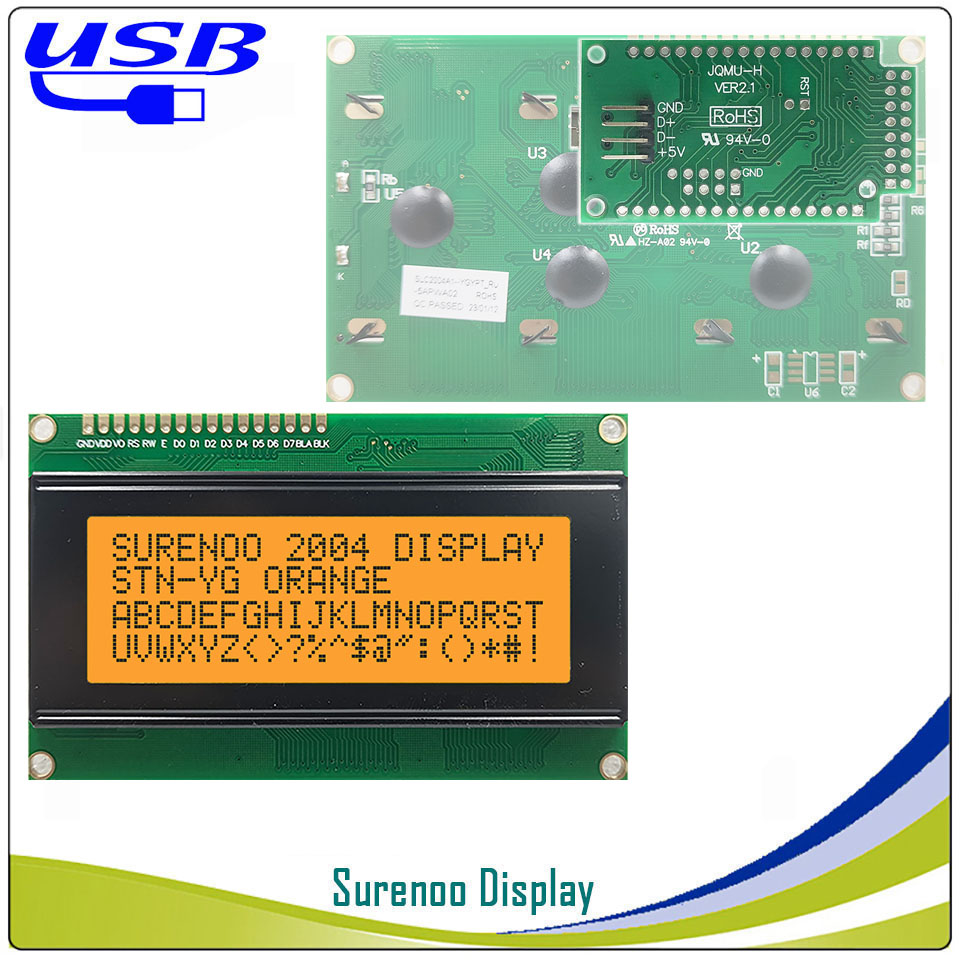 Surenoo LCD2USB USB 204 20X4 2 - مراجعة Lcd 1602 وسعره