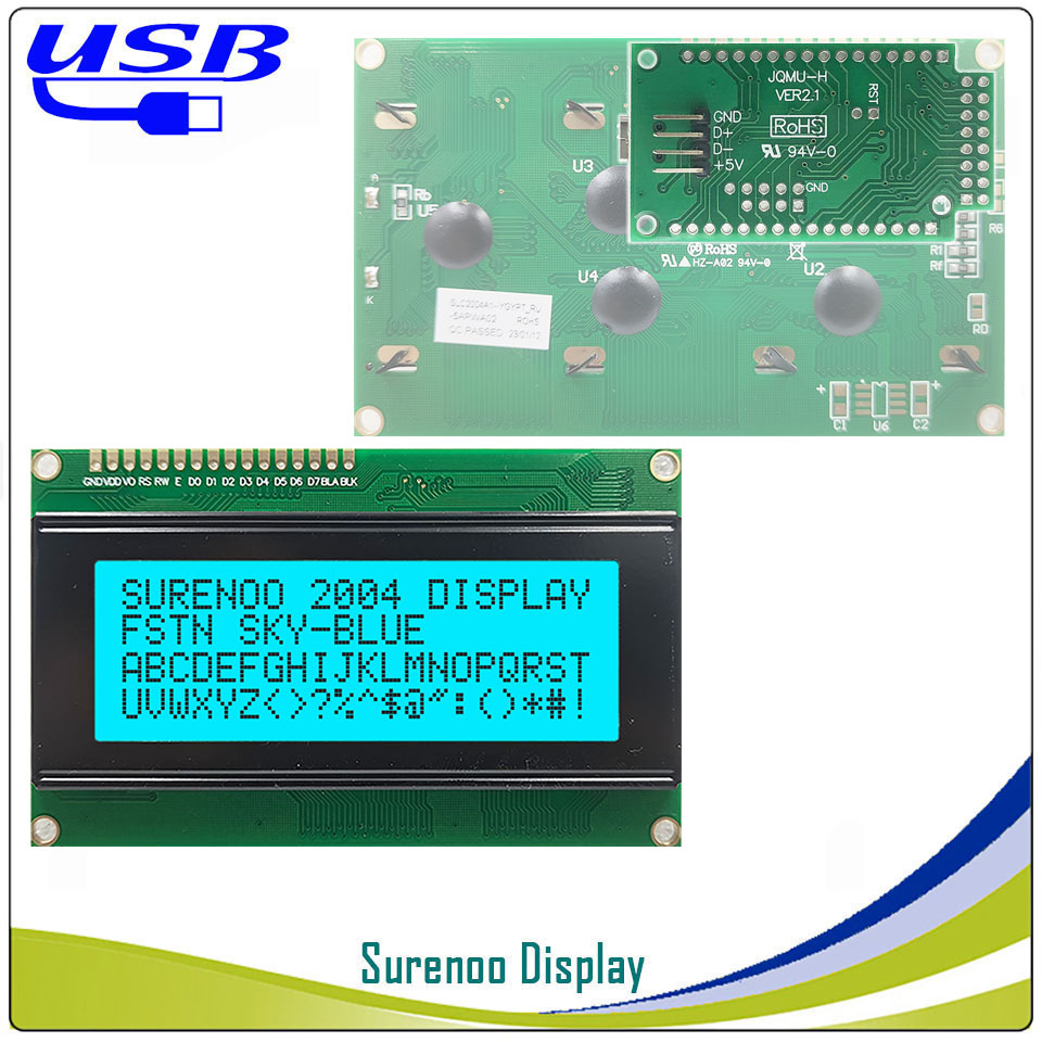 Surenoo LCD2USB USB 204 20X4 2 - مراجعة Lcd 1602 وسعره