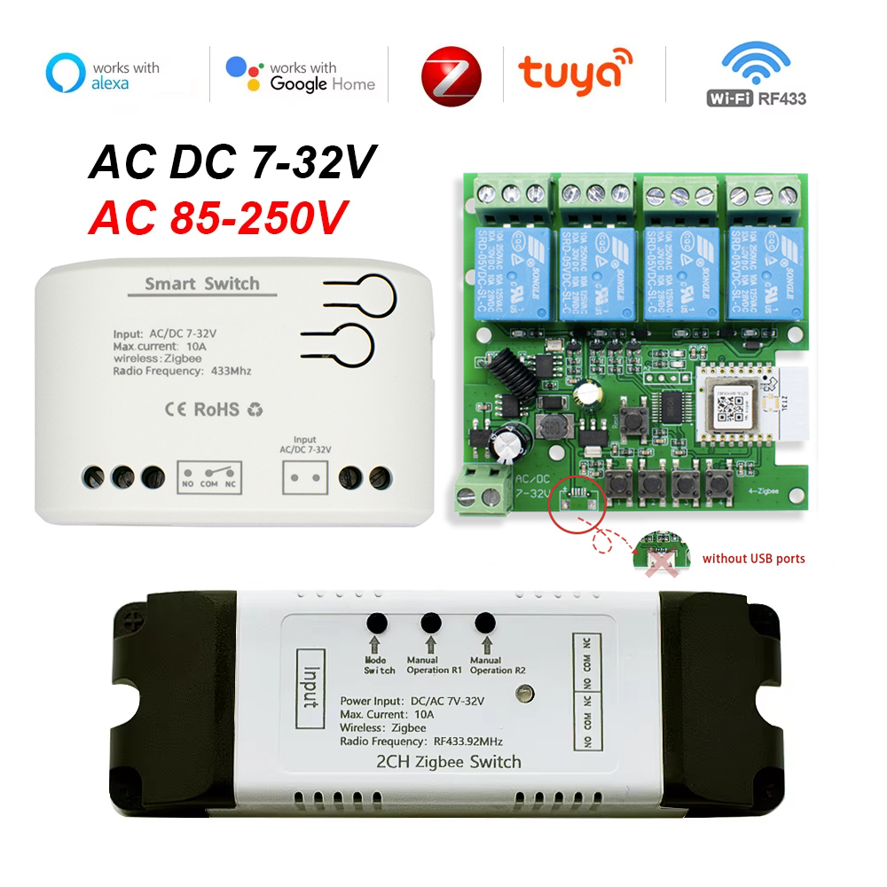 Tuya Zigbee-مفتاح ذكي بجهاز تح - مراجعة Relay Module 4 Channel وسعره
