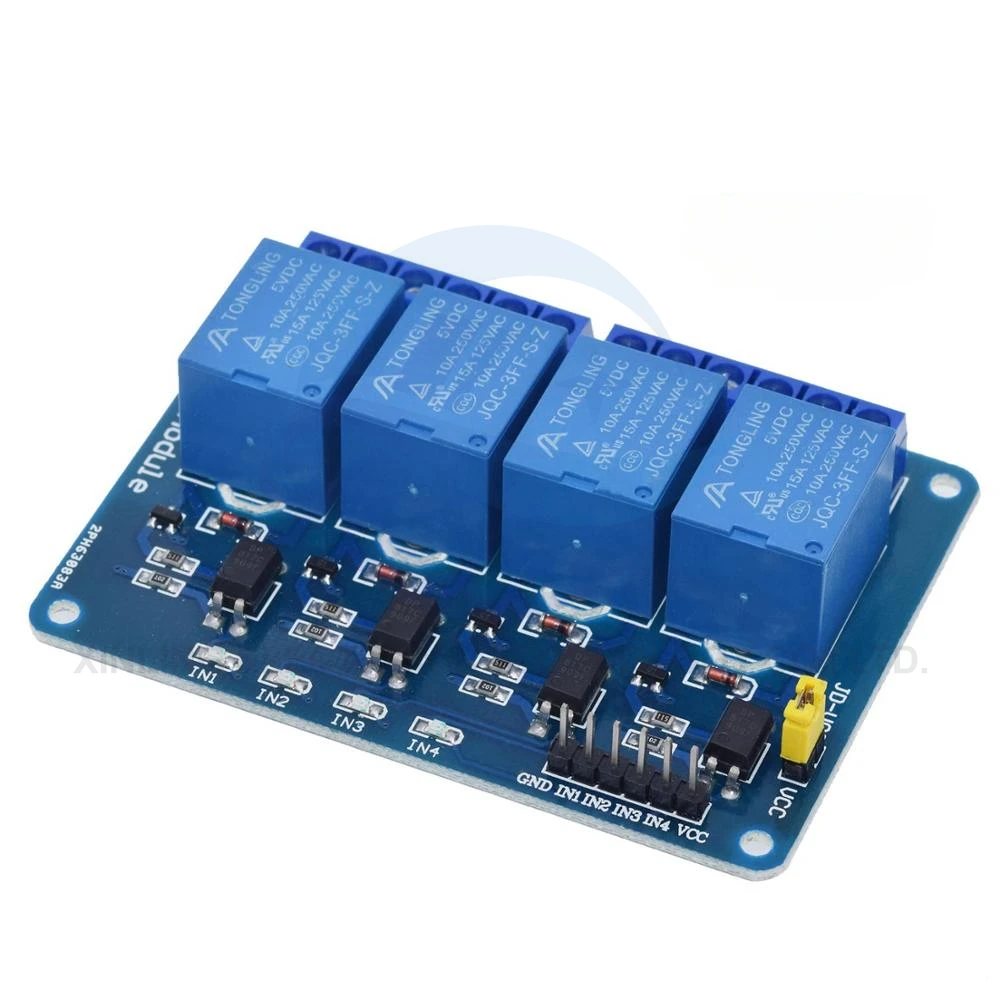 وحدة ريلاي 5/12 فولت بـ 1/2/4/ - مراجعة Relay Module 4 Channel وسعره