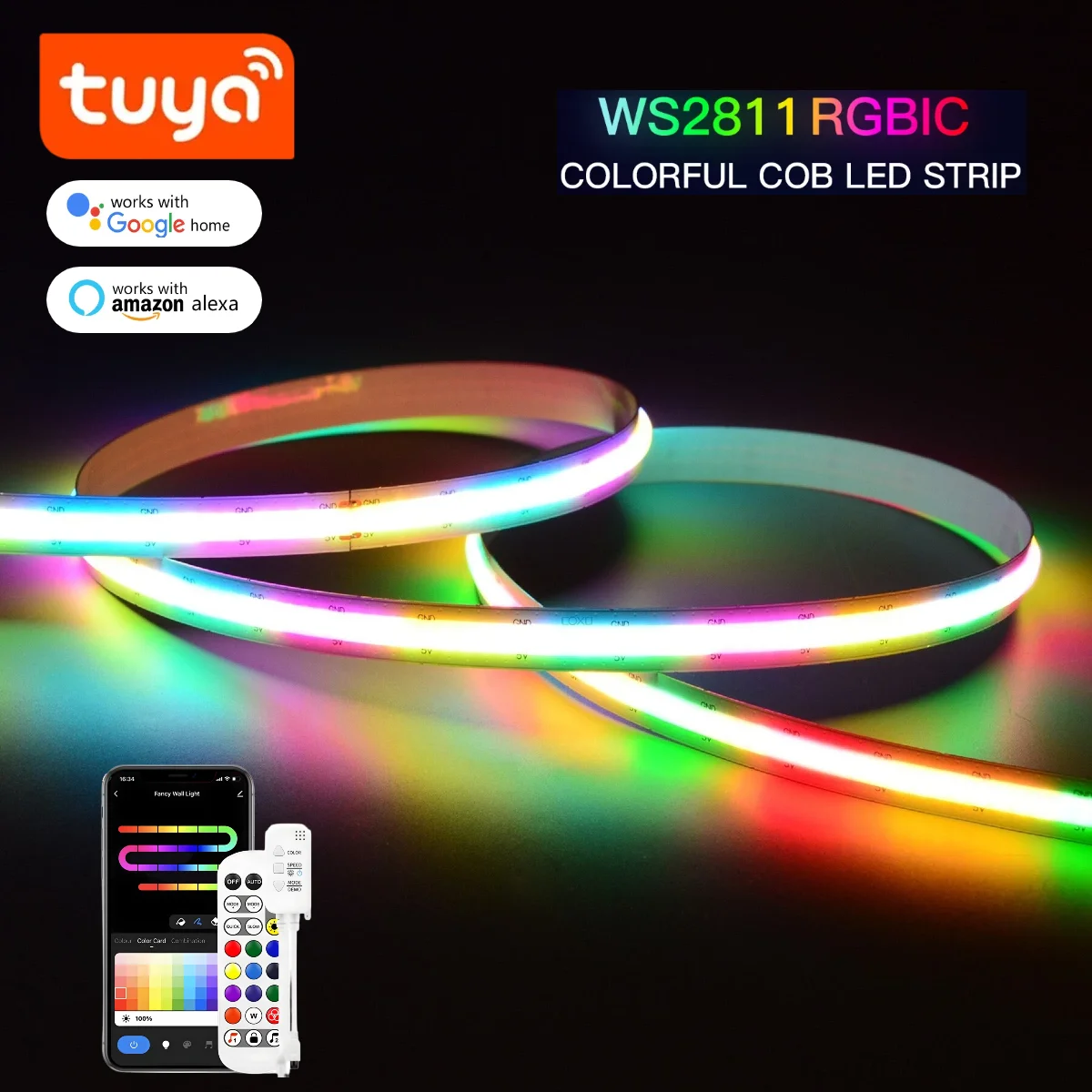الذكية TUYA WS2811 RGB IC Drea - مراجعة Ws2812B Strip 5V وسعره