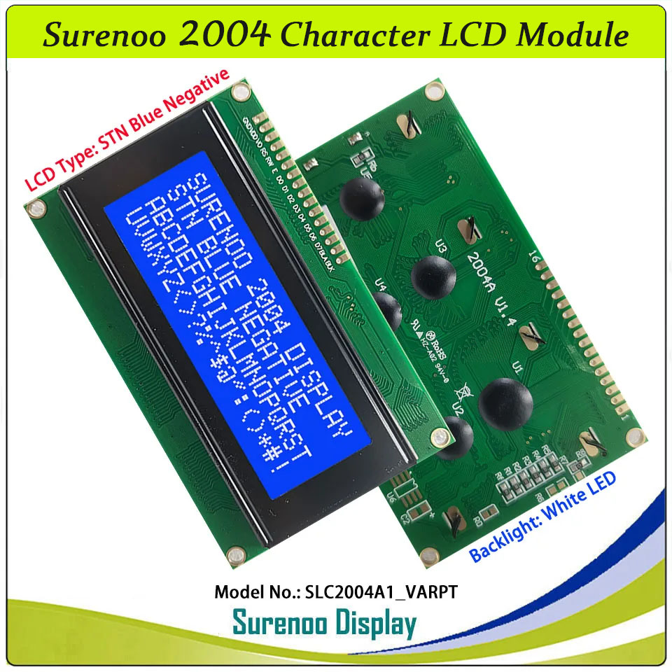 Surenoo 204 20X4 2004 حرف LCD  - مراجعة Lcd 1602 وسعره