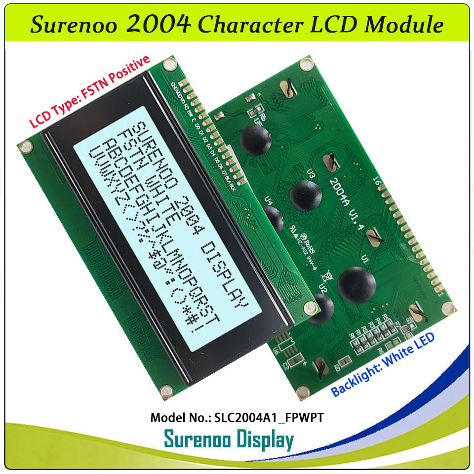 Surenoo 204 20X4 2004 حرف LCD  - مراجعة Lcd 1602 وسعره