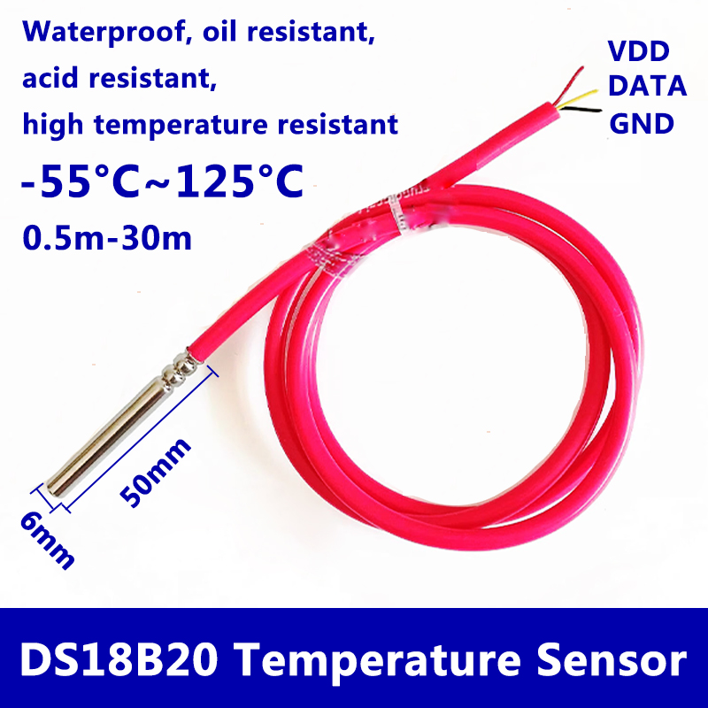 DS18B20 مستشعر درجة الحرارة ال - مراجعة Ds18B20 وسعره